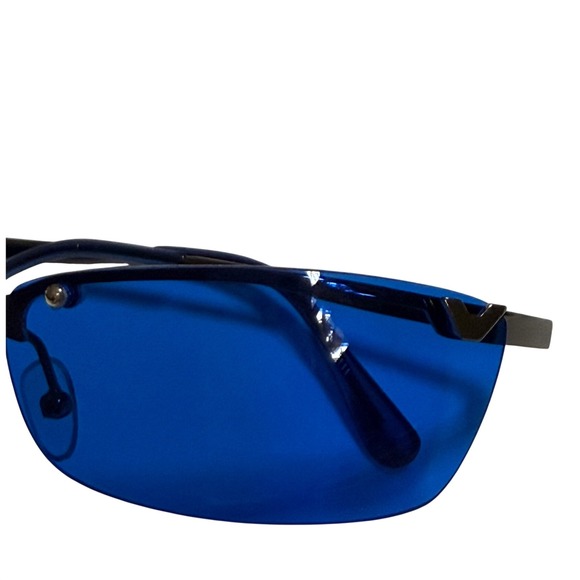 VINTAGE 90s Y2K Blue Tint Rimless Sunglasses